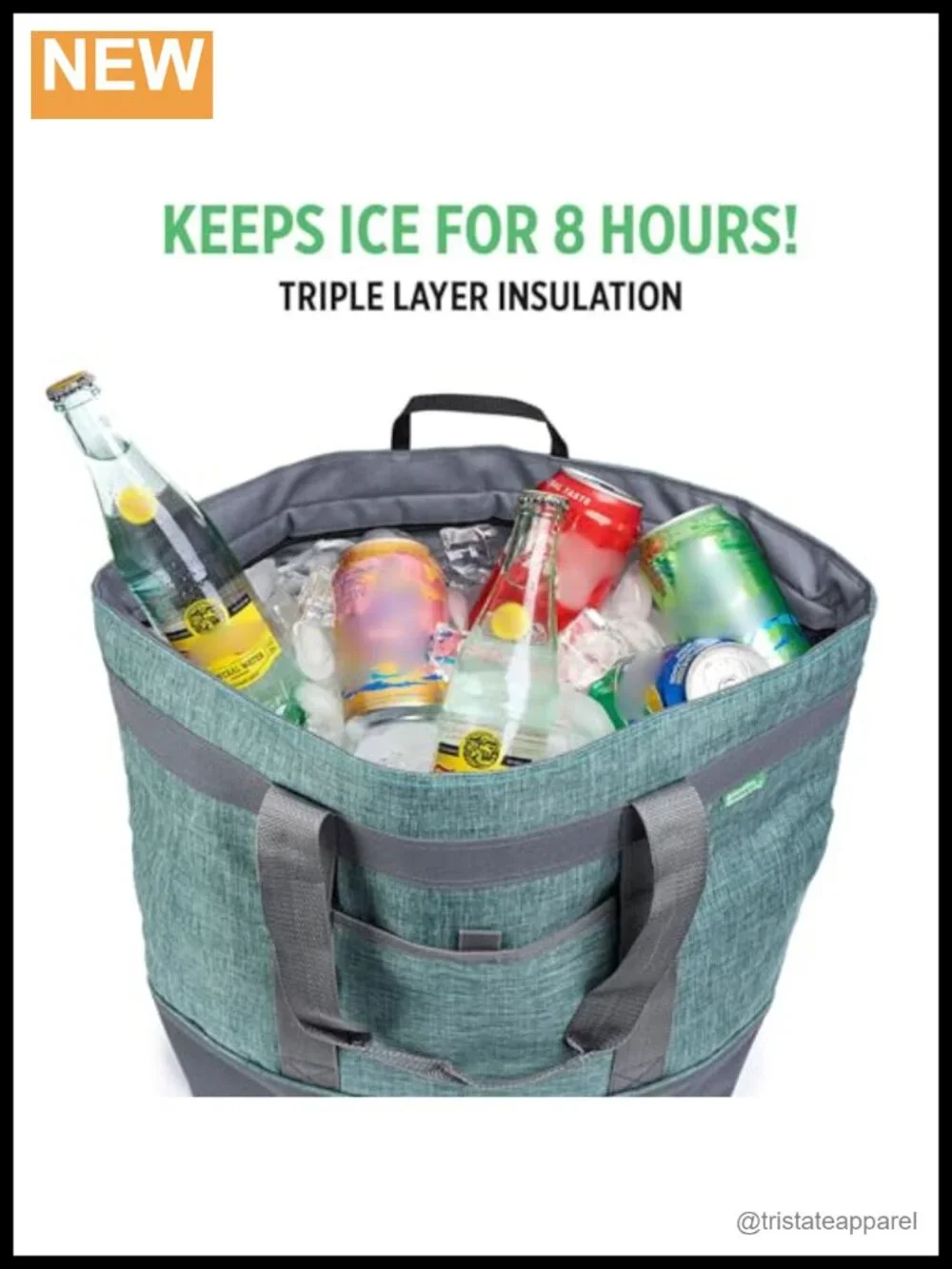 Extra-Large Insulated Cooler Bag Heavy Duty Thermal Grocery Tote